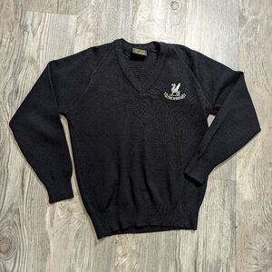 Beare & Let boys wool blend pullover sweater black size 16 made in Australia